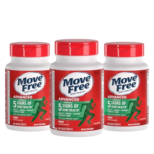 Move Free Advanced Glucosamine Chondroitin MSM Joint Support Supplement, Supports Mobility Comfort Strength