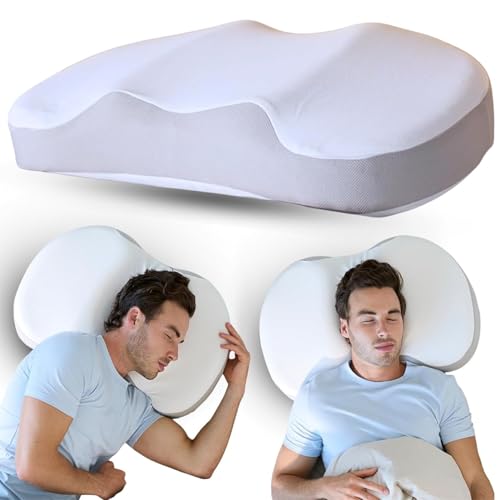 MedCline Multi-Position Pillow for Neck Pain Relief, Cervical Neck Pillow for Side & Back Sleepers, Supports