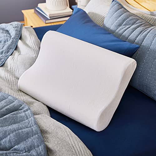 Sleep Innovations Memory Foam Contour Pillow, Standard Size, Head, Neck, and Shoulder Alignment, Side and