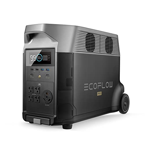 EF ECOFLOW Portable Power Station 3600Wh DELTA Pro, 120V AC Outlets x 5, 3600W, 2.7H Fast Charge, Lifepo4