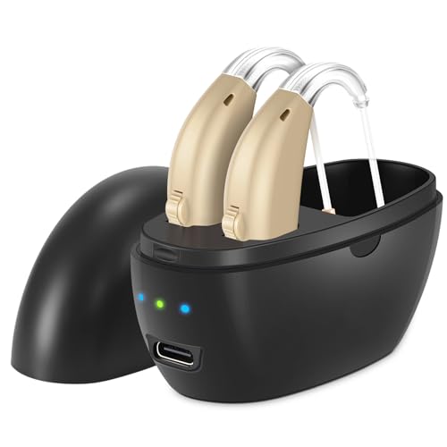 Hearing Aids for Seniors for Daily Use,Rechargeable Hearing Amplifier with Noise Cancelling,Adjustable Volume