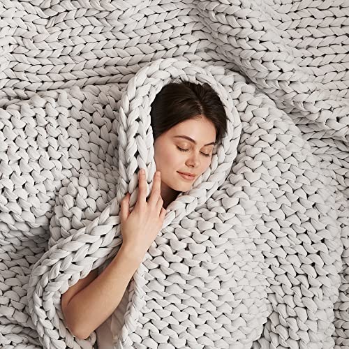 Bearaby Cotton Hand-Knit Weighted Blanket