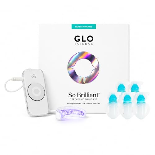 GLO Science So Brilliant Tooth Whitener Set – Fast, Sensitivity Free Teeth Whitening Technology – Includes