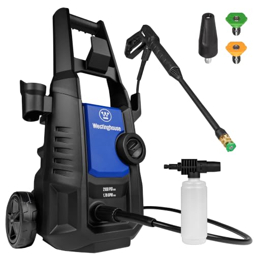 Westinghouse ePX3050 Electric Pressure Washer, 2100 Max PSI 1.76 Max GPM with Foam Cannon and Turbo Nozzle