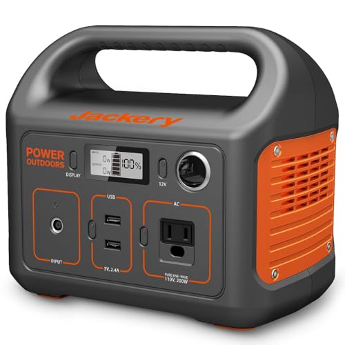 Jackery Portable Power Station Explorer 290, 290Wh Backup Lithium Battery, 110V/200W Pure Sine Wave AC
