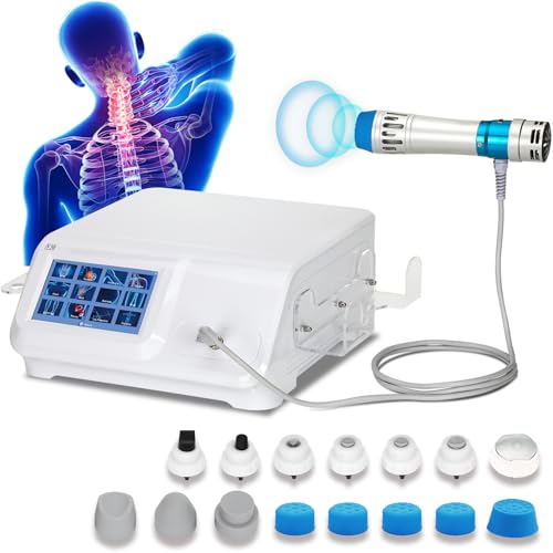 Shockwave Therapy Machine for Pain Relief, ESWT Shock Wave Therapy Device with 7 Massage Heads for Deep