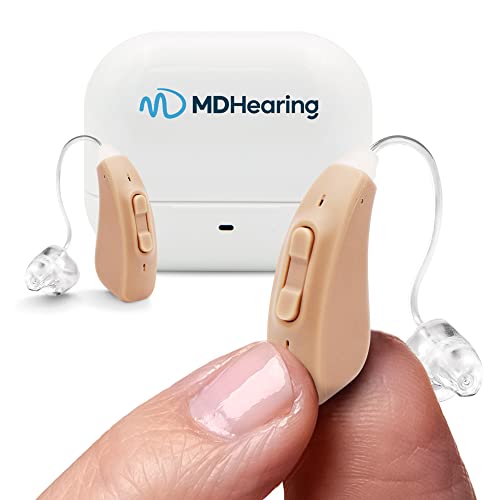 MDHearing AIR OTC Hearing Aids for Seniors – Behind-the-Ear Hearing Aids