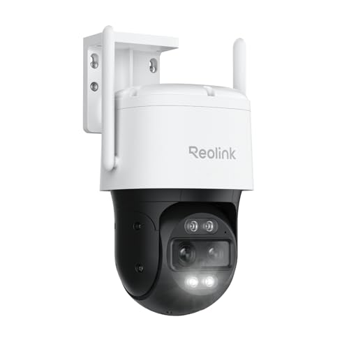 REOLINK 4K Wired WiFi Outdoor Security Camera, 8MP Dual Lens, 360 PTZ Camera, Auto Tracking, 2.4/5GHz Wi-Fi