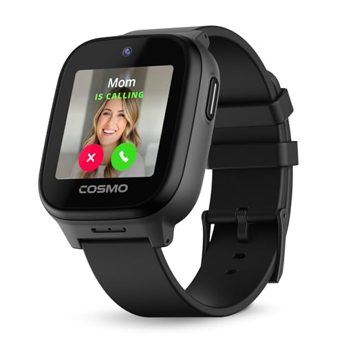 JrTrack 5 Kids Smart Watch by Cosmo | Best Kid-Safe Phone Watch | Precision Real-Time GPS Tracking | Call, Tex