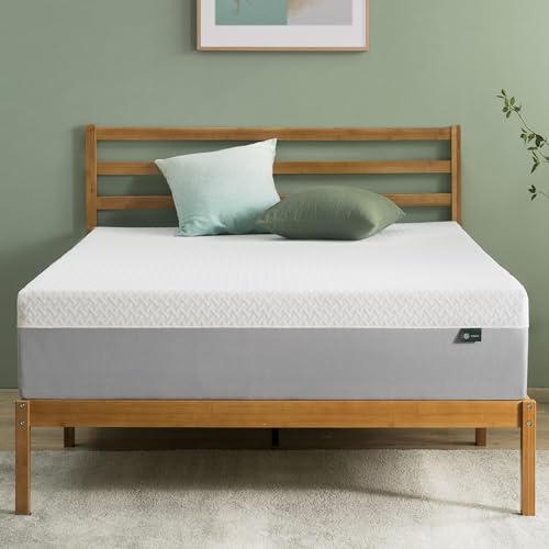 Zinus 12 Inch Green Tea Essential Memory Foam Mattress [New Version], Queen, Fiberglass Free, Medium Feel, Bre