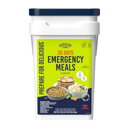 Augason Farms 30 Day Emergency Food Supply Kit - 1 Person Survival Meal kit - Dehydrated Meals with Long