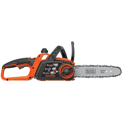 BLACK+DECKER 20V MAX Electric Chainsaw, 10 inch Cordless Chainsaw with Battery and Charger Included