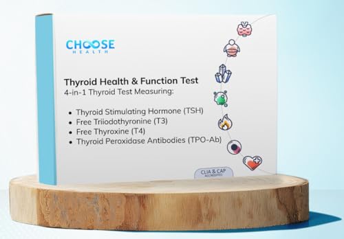Thyroid Test | 4-in-1 at-Home Thyroid Test | Choose Health | TSH | T3 | T4 | TPO-Ab | at-Home Test | Cap & CLI