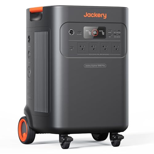 Jackery Solar Generator 5000 Plus Portable Power Station, 5040Wh LiFePO4, 7200W 120V/240V AC Output