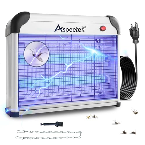 ASPECTEK 20W Bug Zapper, Electric Insect Killer for Indoor and Covered Outdoor, Mosquito, Fly and Moth Trap