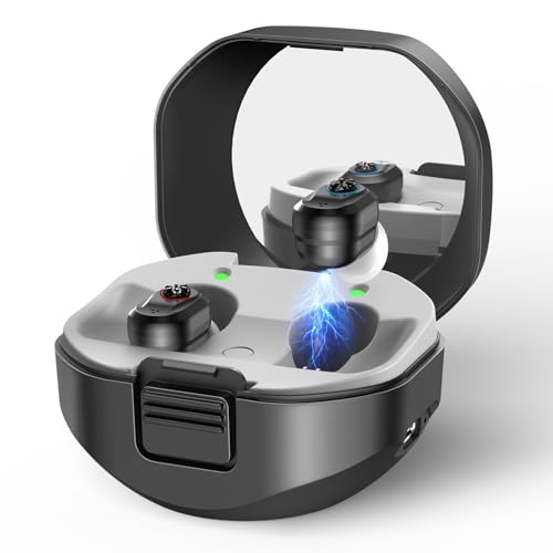 RlsitKee Rechargeable Hearing Aid for Seniors with Adjustable Volume and Noise Reduction