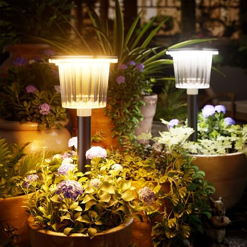 BITPOTT Super Bright Solar Pathway Lights 8 Pack