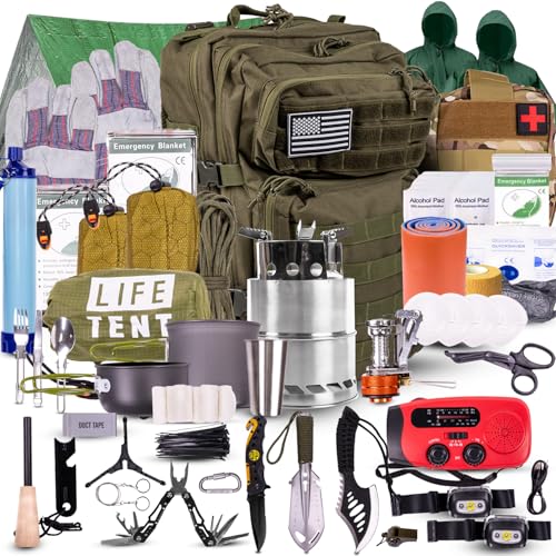 TacPreps Bug Out Bag Backpack Survival Kit, Prepper Emergency Survival Gear