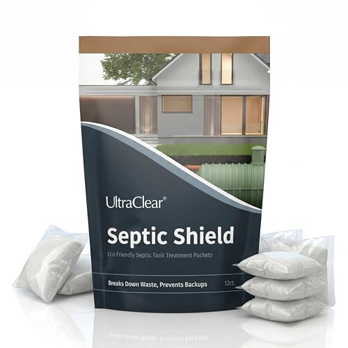 Septic Tank Treatment - 1 Year Supply of Septic Safe Dissolvable Easy Flush Live Bacteria Packets (12 Count)