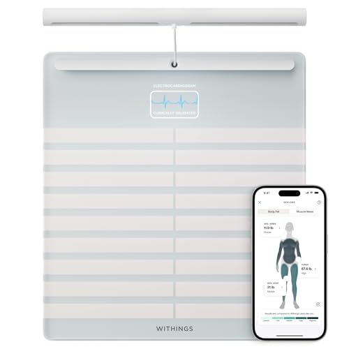 WITHINGS Body Scan - Smart Scale with Segmental Body Composition Analysis, Weighing Scales Body Weight &
