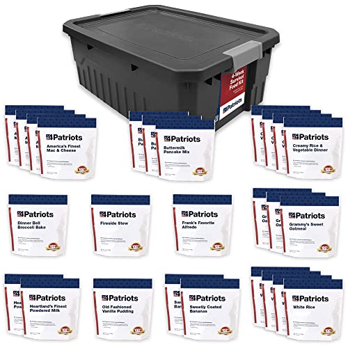 4Patriots 4-Week Survival Food Kit: Emergency Food Supply Designed to Last 25 Years, 192 Servings
