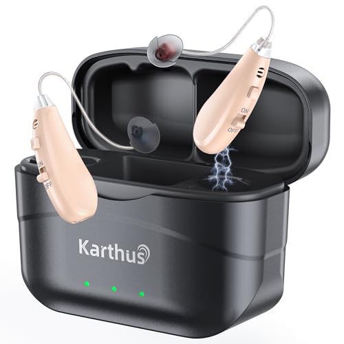 Karthus Hearing Aids, Rechargeable Hearing Aids for Seniors with Hearing Loss, Noise Cancelling & Clear Sound