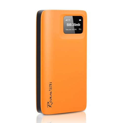 RoamWiFi 4G LTE Mobile Hotspot Router Worldwide Portable High Speed Hotspot with US 1GB Data 30Day No SIM Card