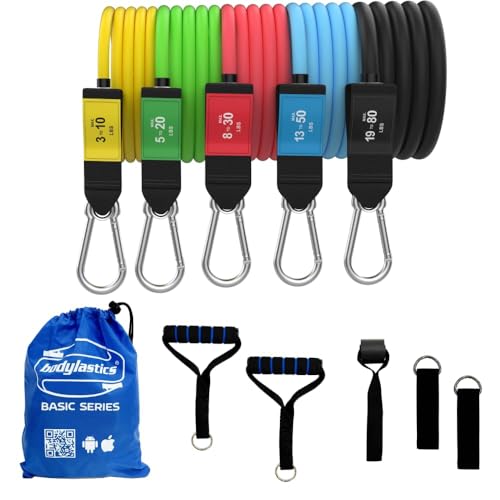 Bodylastics Patented Basic Series Resistance Band Set