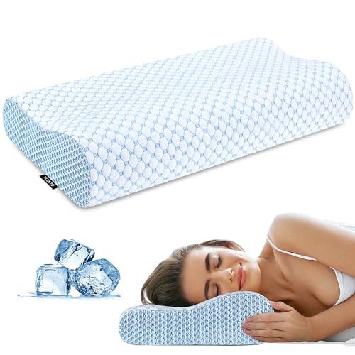 Cervical Pillow for Neck Pain Relief, Contour Memory Foam Pillows for Sleeping, Ergonomic Pillow Adjustable Or