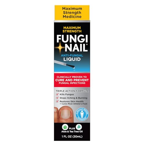 Fungi-Nail Anti-Fungal Liquid Solution, Kills Toe Fungus and Tolnaftate & Clincially Proven to Cure and Preven