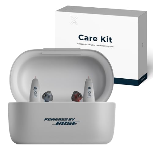 Lexie B2 Plus Rechargeable OTC Hearing Aids Powered by Bose & Cleaning Care Kit Bundle - Comfortable All Day S