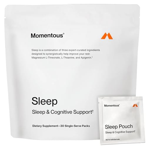 Momentous Nightly Sleep Pack - Magnesium L-Threonate, L-Theanine, and Apigenin - NSF Certified for Sport - 30 Servings