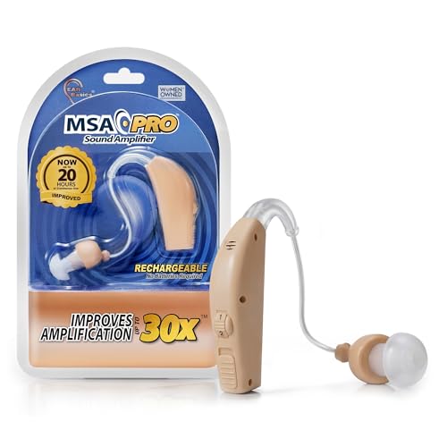 MSA PRO Sound Amplifier, Amplifies Sound by 30 Times, Up to 20 Hours Continuous Use, Lightweight, Nearly Invis