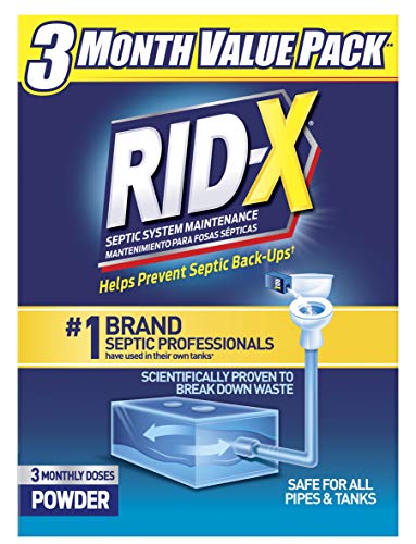 RID-X Septic Tank Treatment Pods – 6 Month Supply, Dual Action Enzymes and Bacteria to Break Down Waste &
