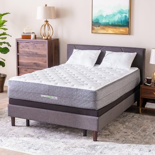 GhostBed Luxe 13 Inch Memory Foam Mattress - Cooling Technology & Comforting Pressure Relief, Queen