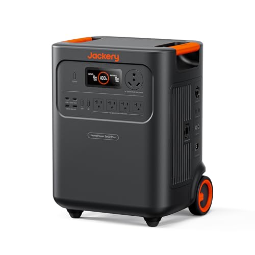 Jackery HomePower 3600 Plus Portable Power Station, 3600W AC Output, 3584Wh LFP Solar Generator, Expandable up