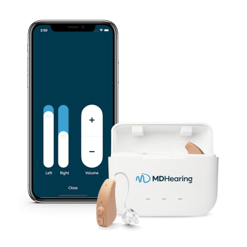 MDHearing VOLT MAX 2 OTC Hearing Aids for Seniors, Self-Fitting Hearing Aid