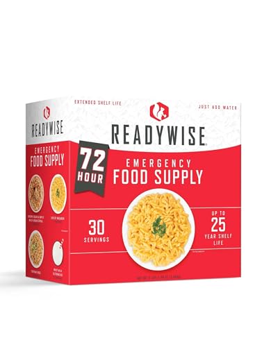 ReadyWise Emergency Food Supply - 72 Hour Survival Kit, 30 Servings of Protein Meals, Freeze Dried Food for