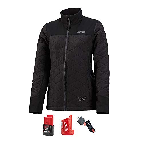 Milwaukee 233B M12 Black Heated Women's AXIS Jacket Kit, Size Large