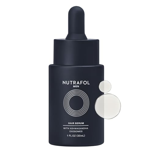 Nutrafol Men's Hair Serum, Clinically Tested to Support Visibly Thicker Hair and Scalp Coverage, Lightweight a