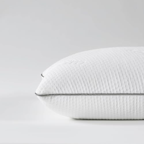 Saatva Graphite Memory Foam Cooling Pillow - 1 Pack, King (34"x16") - Contoured Support for Side & Back