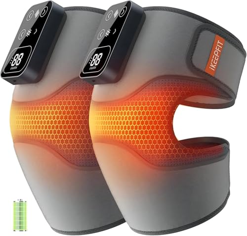 IKEEPFIT Cordless Knee Massager with Heat Vibration for Pain Relief, MAXwarm 4.0[2026 Upgraded] - Electric