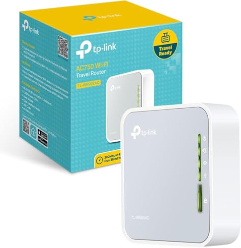 TP-Link AC750 Wireless Portable Nano Travel Router(TL-WR902AC) - Support Multiple Modes, WiFi