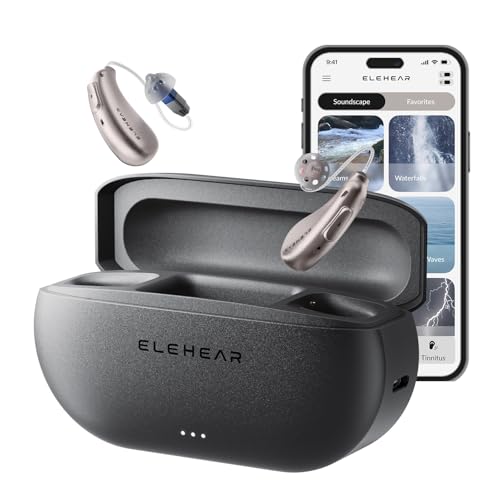 ELEHEAR - Beyond Hearing Aids, Rechargeable Bluetooth OTC Hearing Aids for Seniors with AI Noise Cancellation, S
