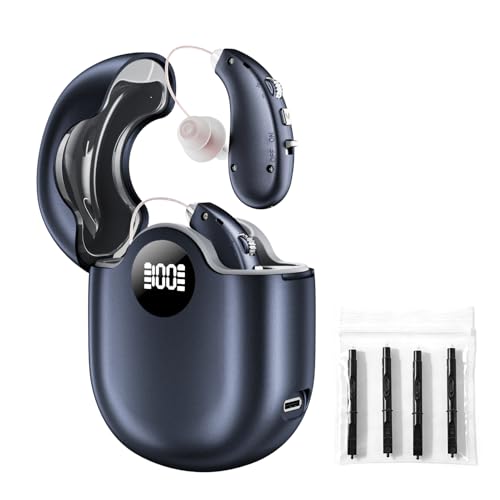 FVUH - Rechargeable Hearing Aids for Seniors, 16-Channel DSP Noise Reduction, Clear Speech Enhancement, Invisible In