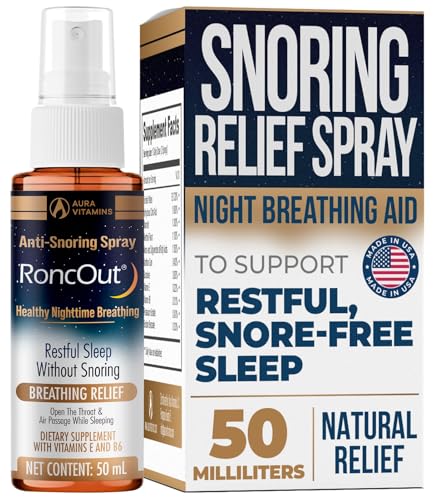 RoncOut Anti Snoring Spray 30 ml | Natural Supplement with Biopolysaccharides and Vitamins | Throat Lubricant